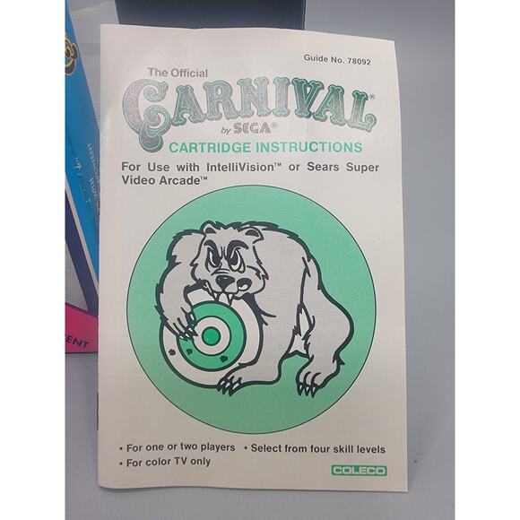 Carnival Intellivision, 1983 Vintage Video Game Manual Rough Box Tested Working - Picture 3 of 5